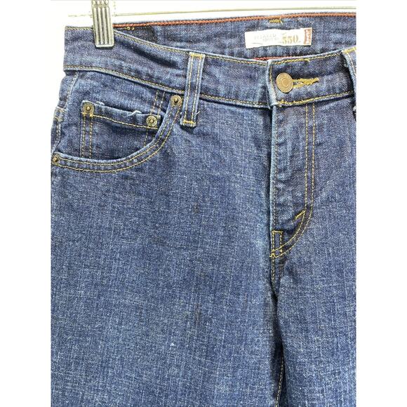 Levi's 550 Boot Cut Relaxed Dark Wash Stretch Denim Jeans Women's Size 6 M 28x31 - Picture 8 of 10